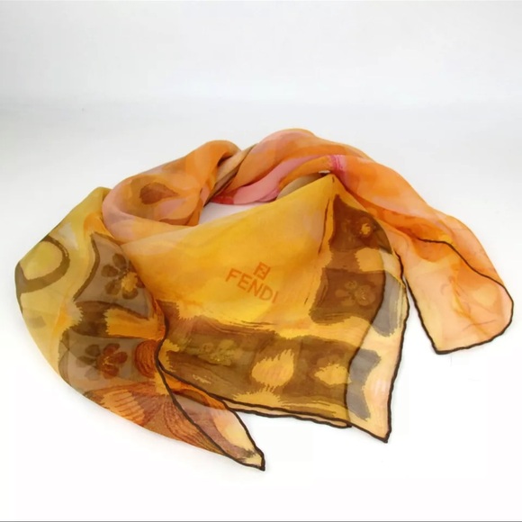 AUTH Fendi Silk Scarf - Picture 1 of 7